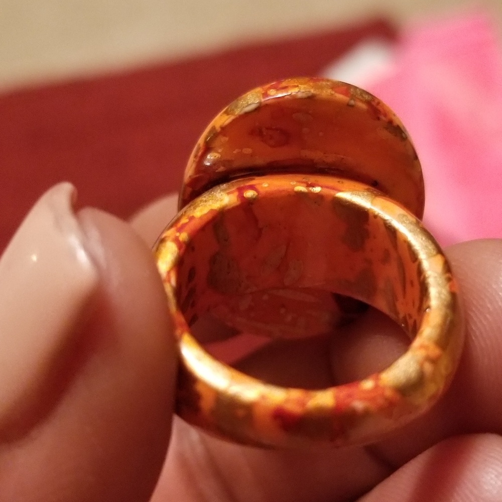 Orange stone ring - Picture 2 of 4